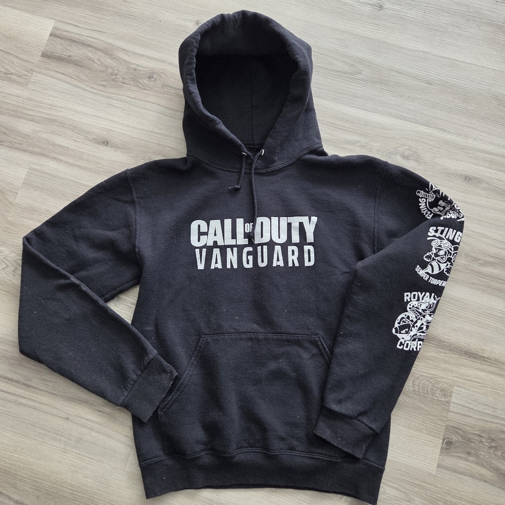 Call Of Duty Vanguard Graphic Pullover Hoodie Men Small Black Video Game Merch